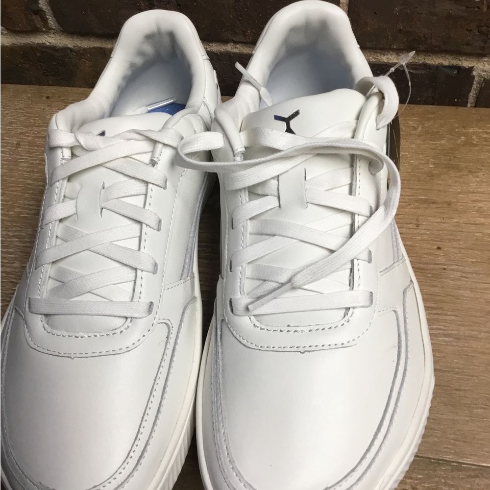 White Low-Top Leather Sneakers woman’s - Picture 3 of 14